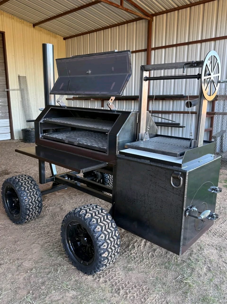 250 Gallon Offset Smoker Chamber bbq chicken thighs in oven