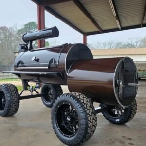 dyna glo bbq grills​ Golf Cart Hitch Setup – 26x52 Offset Smoker