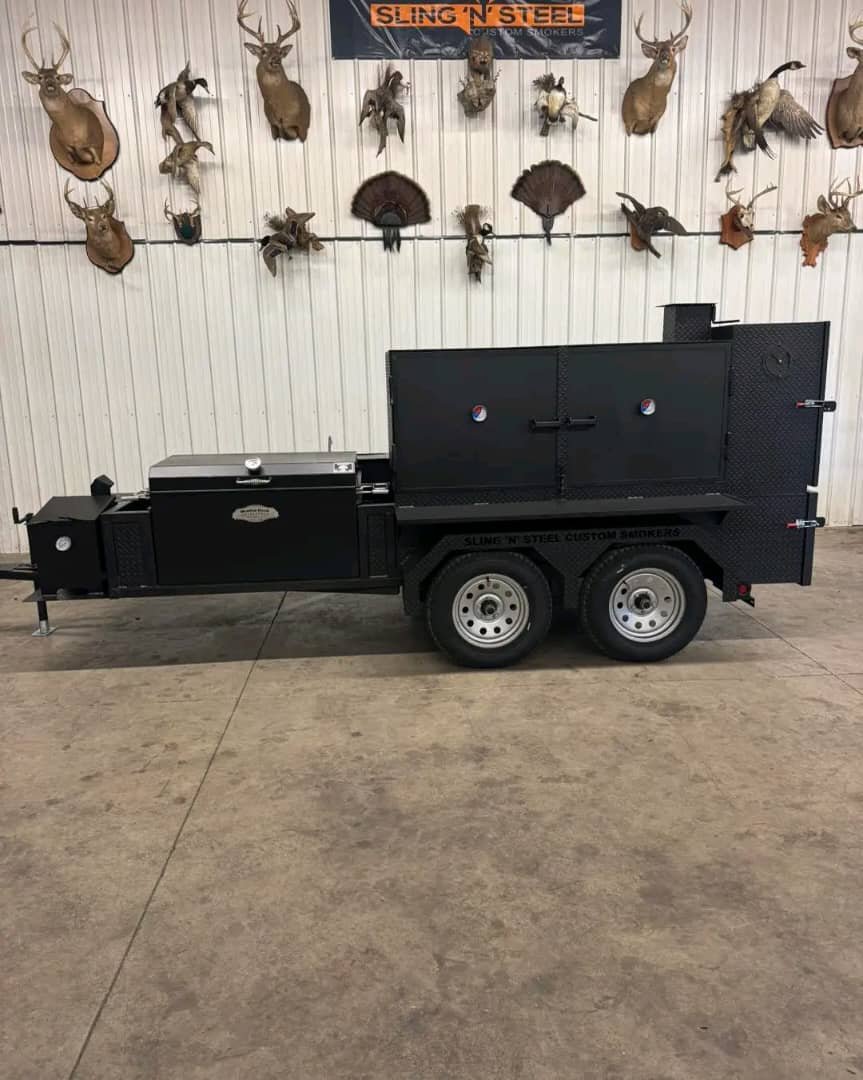 200 Gallon Double Axle BBQ Smoker Trailer