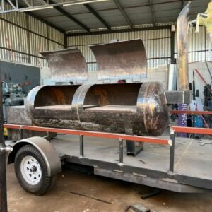 350 Gallon Smoker Cooking Chamber Open blackstone grills griddles