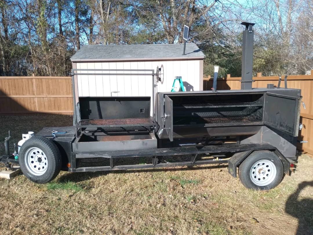bbq chicken menu Cooking Chamber and Firebox 250 Gallon Trailer Smoker