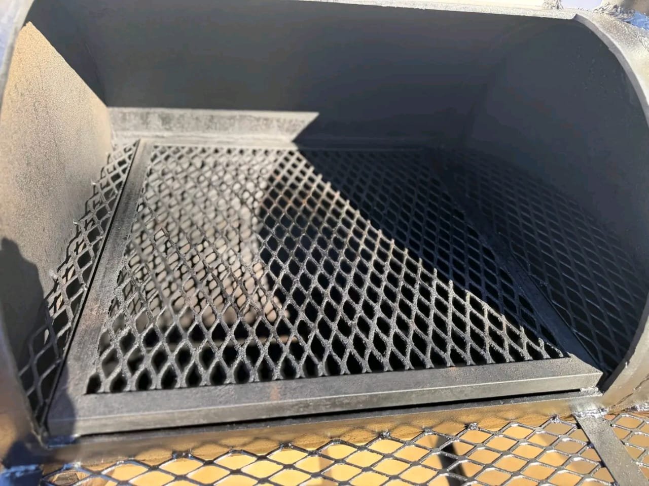 Open Cooking Chamber – Custom Offset Smoker