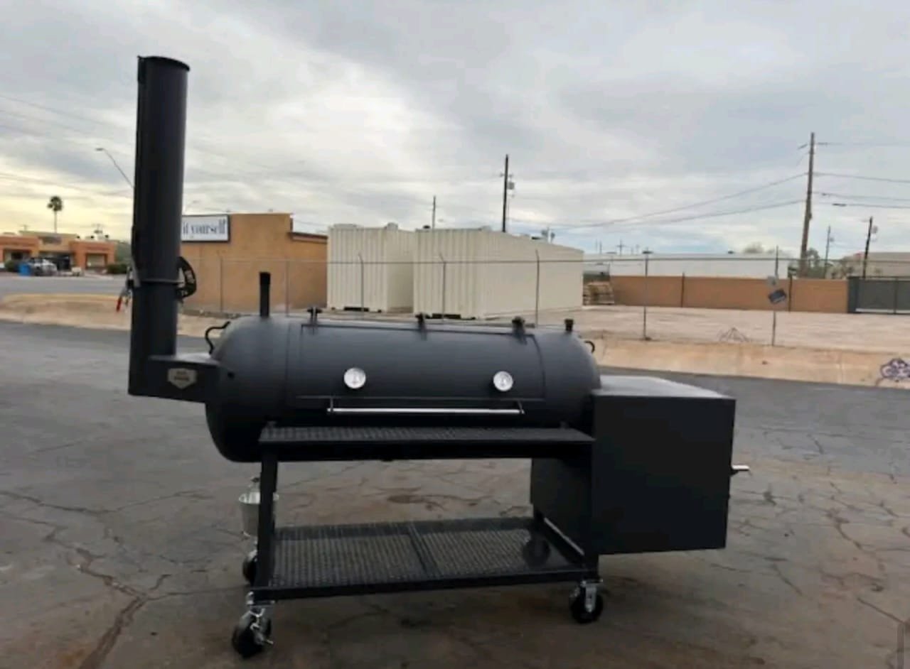 150 Gallon Offset Smoker on Wheels