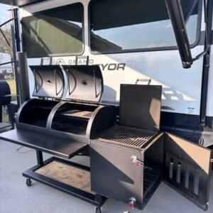 Offset Firebox Detail mini grill