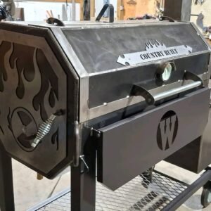 Offset Firebox Construction grilled fish