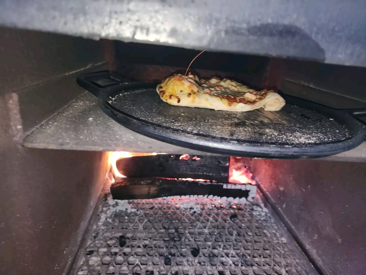 Firebox Operating with Wood Fire