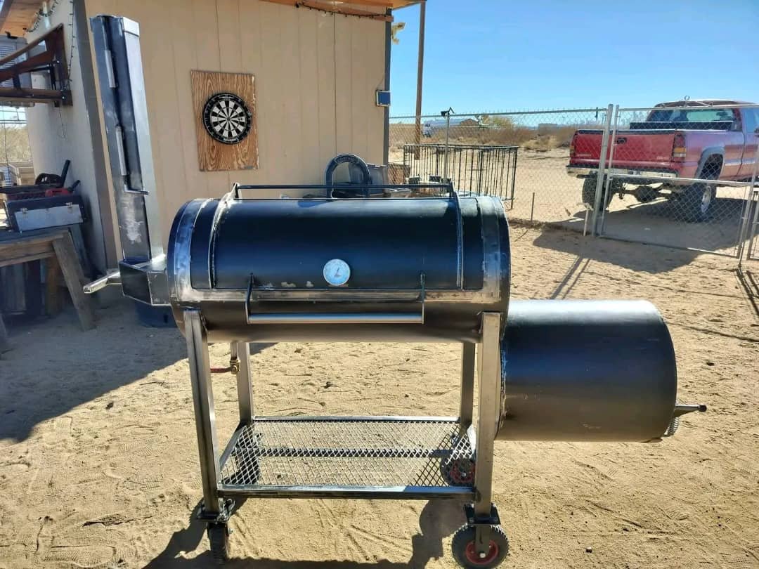 smoker bbq egg Front View Full 42x20 Offset Smoker