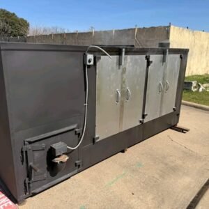 tokyo grill​ Front Cabinet View – Commercial Wood-Burning Smoker.