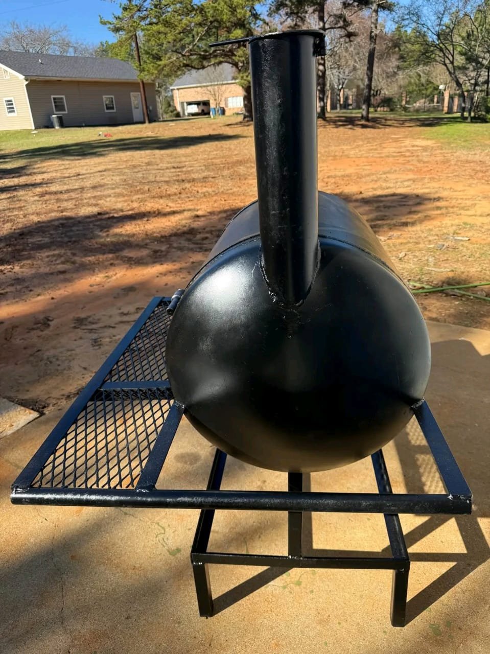 Front Profile – Custom ¼” Steel Smoker