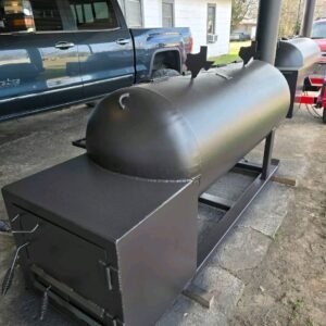 500 Gallon Offset Smoker Full View big daddy's bbq