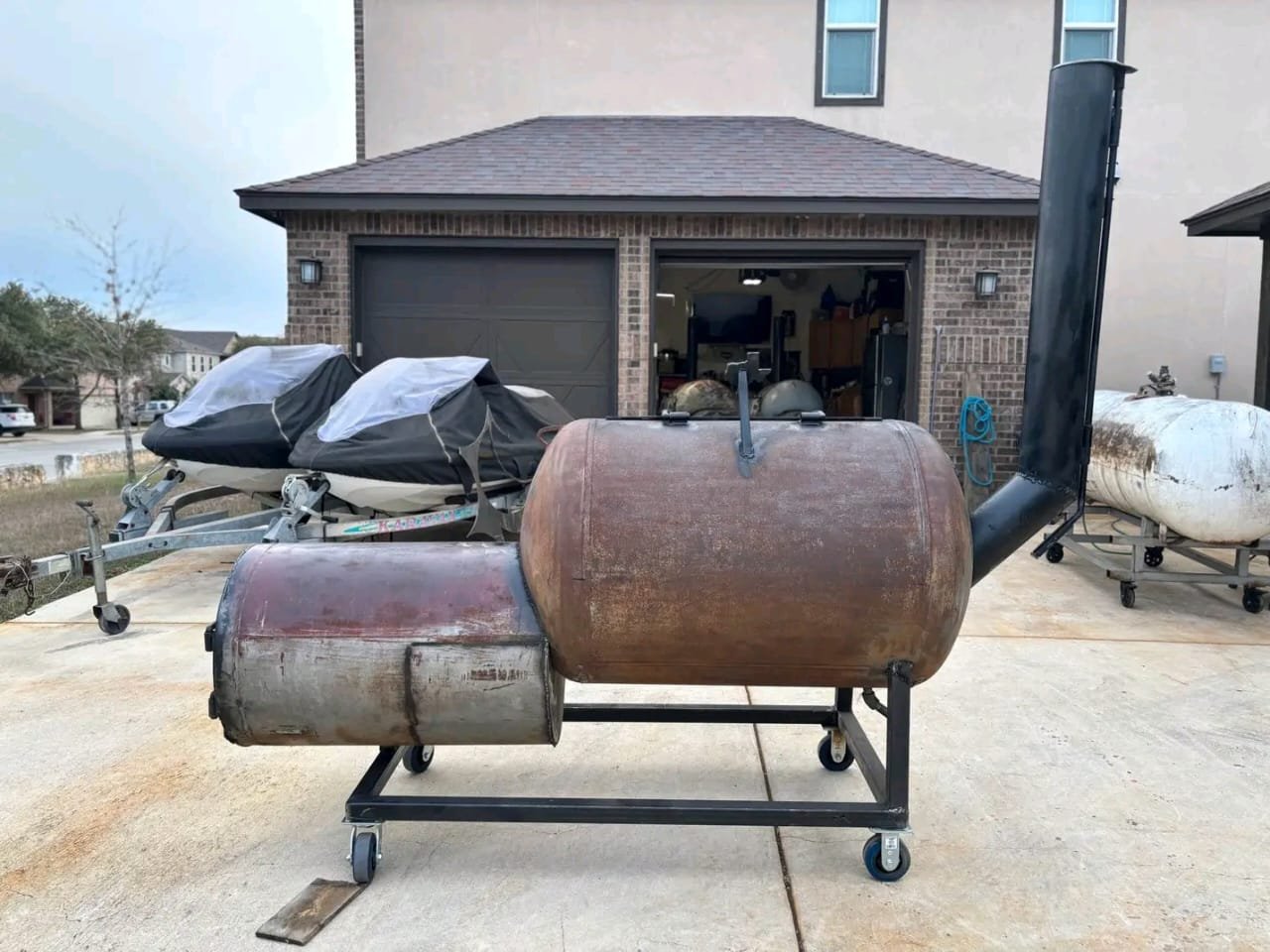 Full Offset Smoker Exterior View