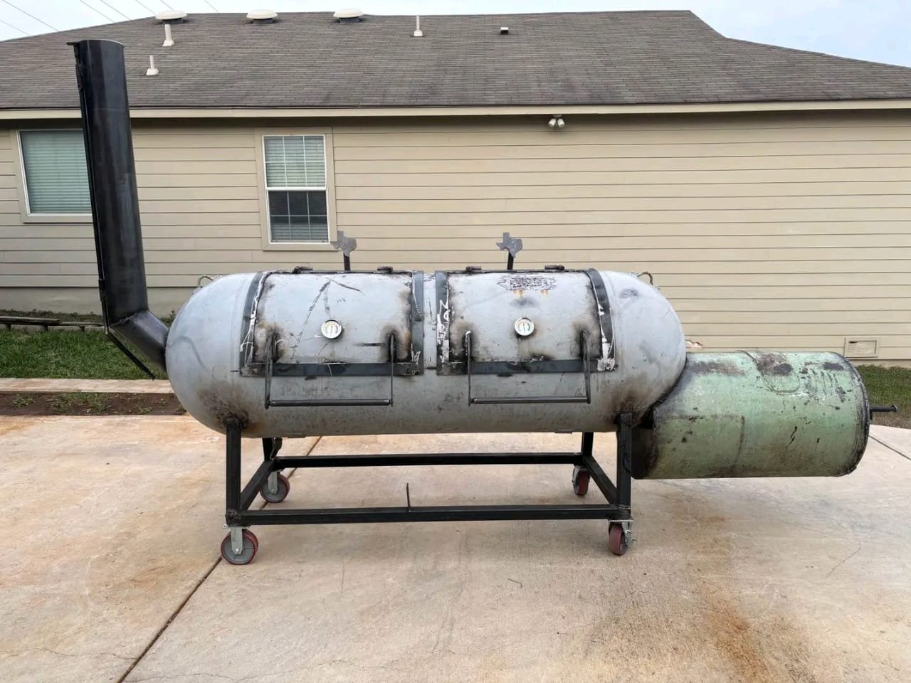 Full Offset Smoker View natural gas bbq grills
