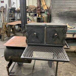 350 Gallon Reverse Flow Smoker Side View kill devil grill