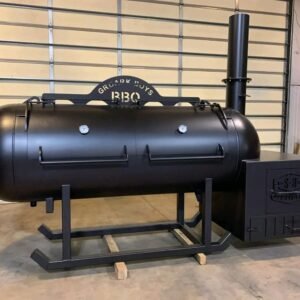 250 Gallon Reverse Flow BBQ Smoker Full View teppanyaki grill​