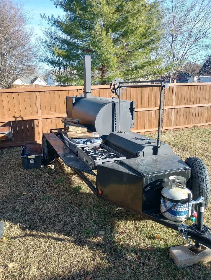 bq chicken menu Santa Maria Grill and 3 Propane Burners Trailer Side bbq chicken menu