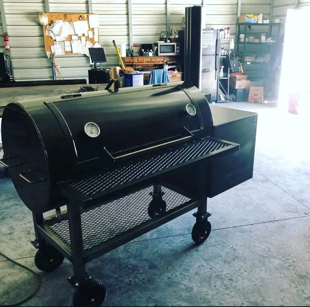 Reverse Flow Smoker Angle View