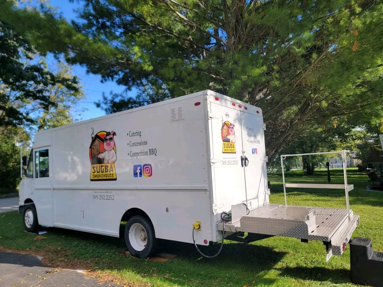 Rear Cargo Storage Area gas grill and griddle combo
