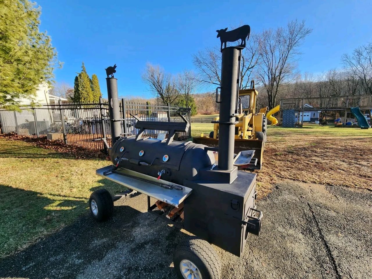 Dual Chimney Smoke Stack System volcano hot pot & bbq