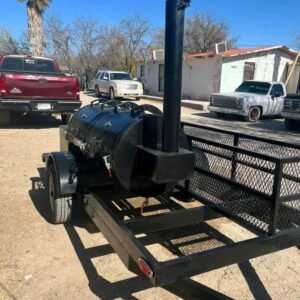 one and only bbq Rear View Smoke Stack and Frame 250 Gallon Smoker one and only bbq​