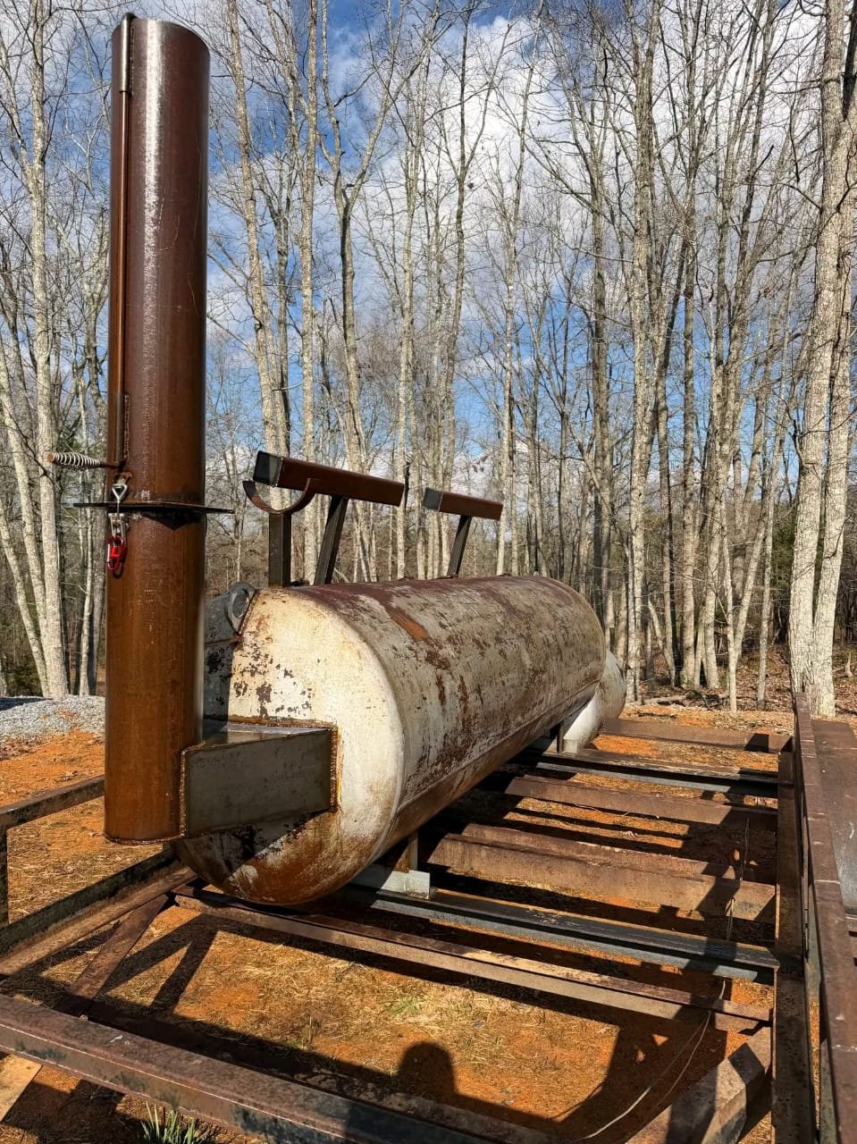 Smoker Chimney and Trailer Frame