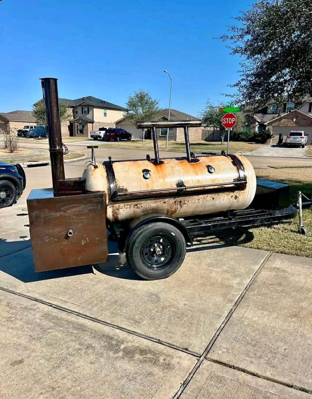Rear View Smoker Trailer Frame