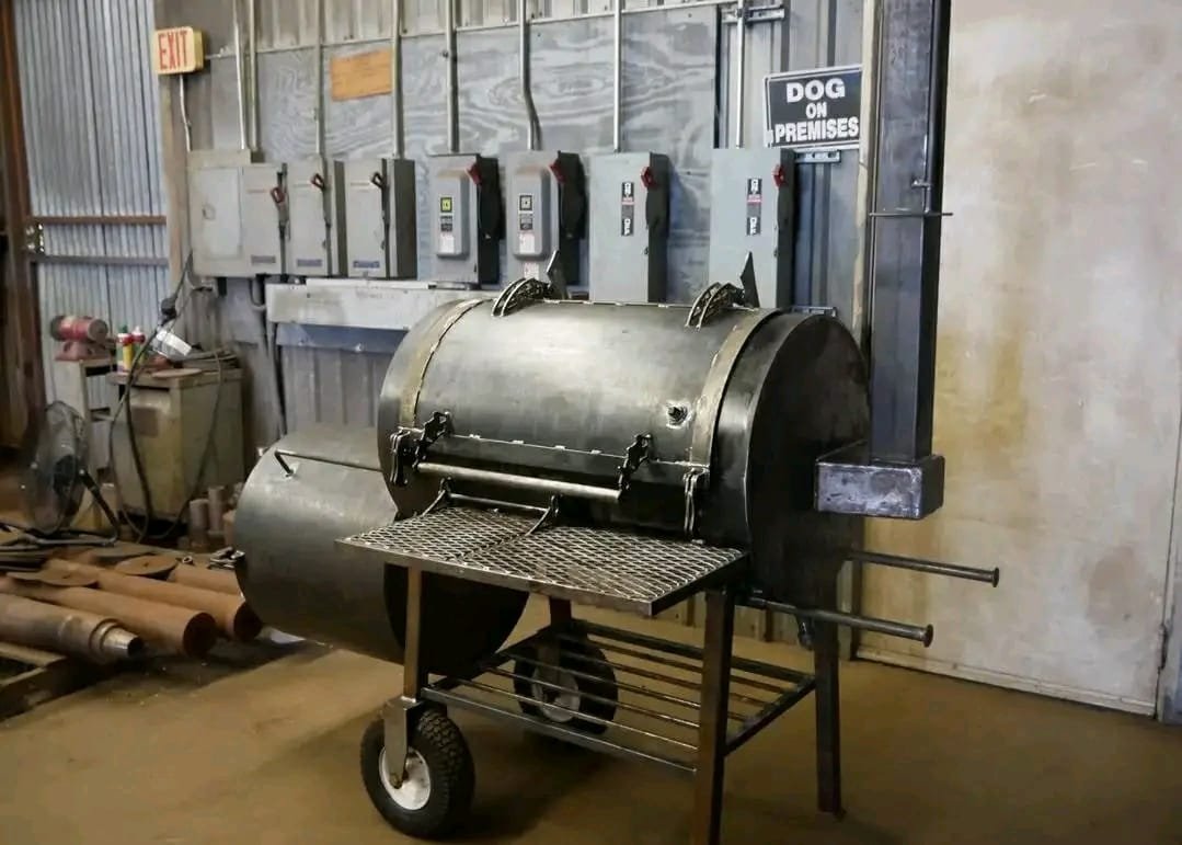 Rear View – 22x38 Offset Smoker