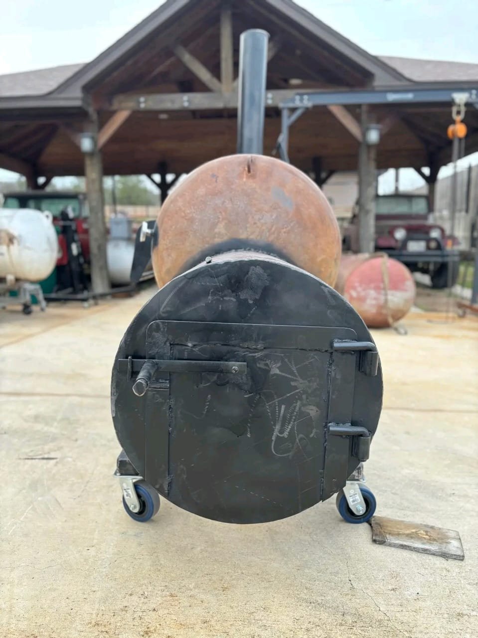 BBQ Blind Box ¼” Steel Offset Smoker with Slide-Out Rack - Image 10