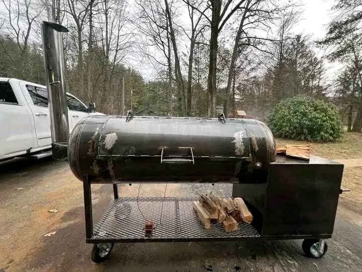bbq brooks Rustic Patina and Painted Finish Comparison Custom Smokers
