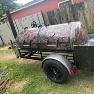 Side View 250 Gallon Cooking Chamber and Insulated Firebox ono hawaiian bbq menu​