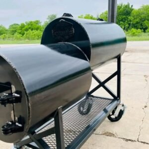 bbq sides Side View Cooking Chamber and Insulated Round Firebox bbq sides​