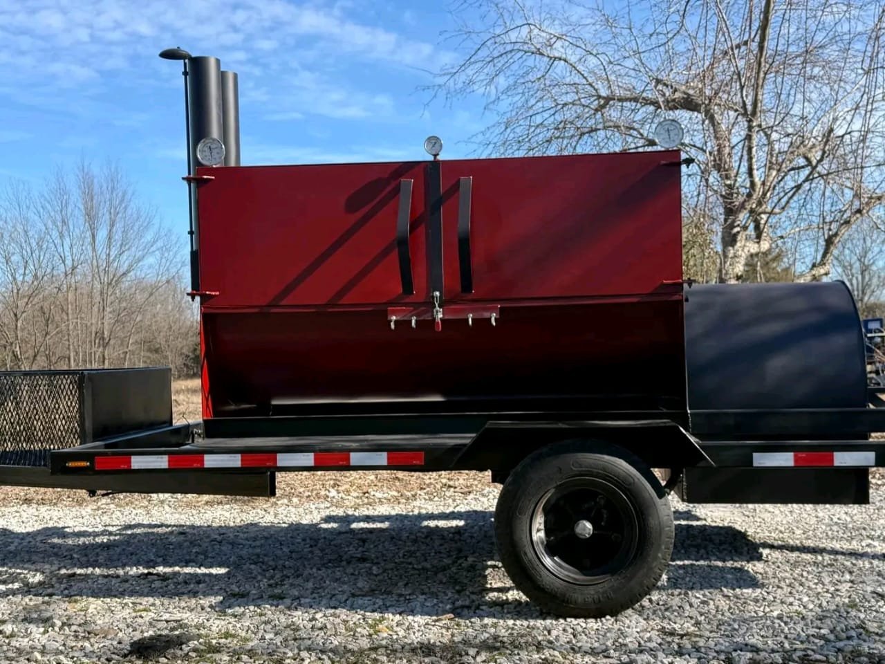 Square Trailer Frame with Single Axle Wheels bbq grillzubehör