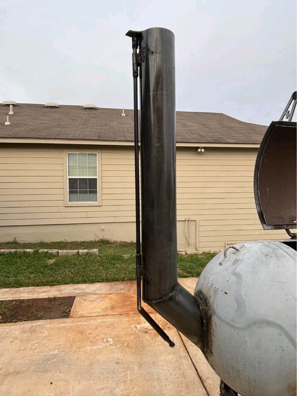 Offset Smoker Chimney Detail
