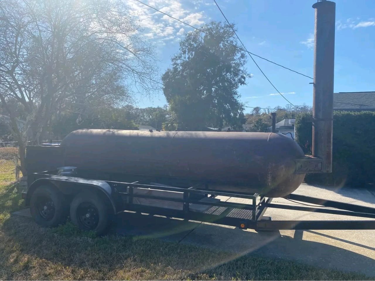 Axle Trailer and Wheel System – 1000 Gallon Smoker