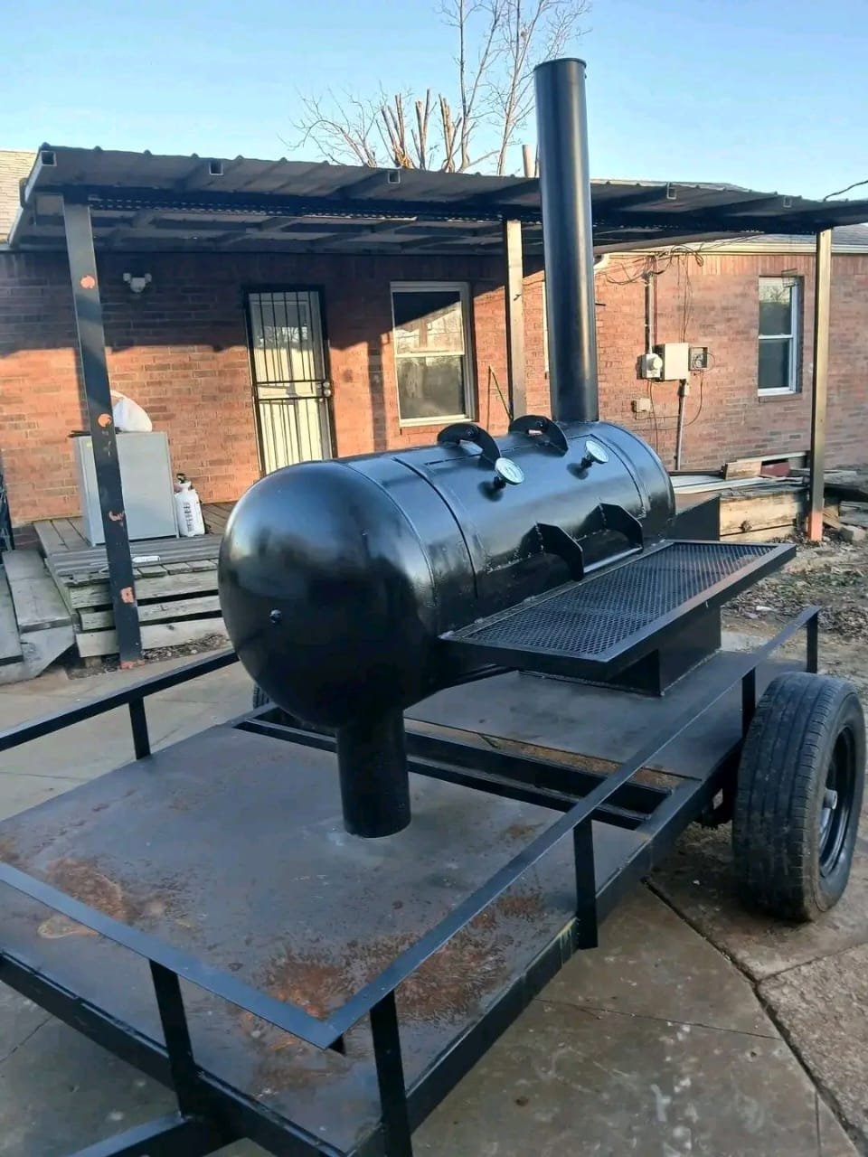 biggest smokers 1/4 Plate Steel Trailer Floor – 5x8 Smoker Trailer