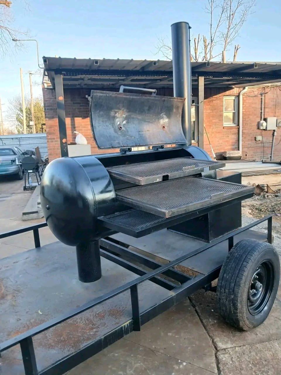 Trailer Frame with 3,500 lb Axle – Heavy-Duty Smoker