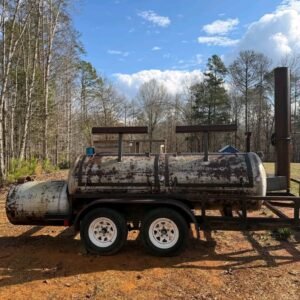 Tandem Axle Smoker Trailer Wheels friends bbq restaurant