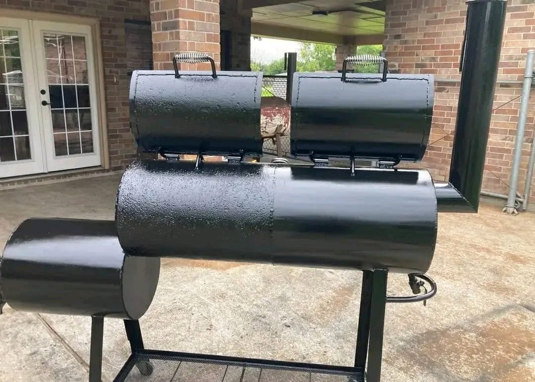 Camping Grill Smoker – Heavy-Duty Offset BBQ Pit with 45” Cooking Area - Image 4