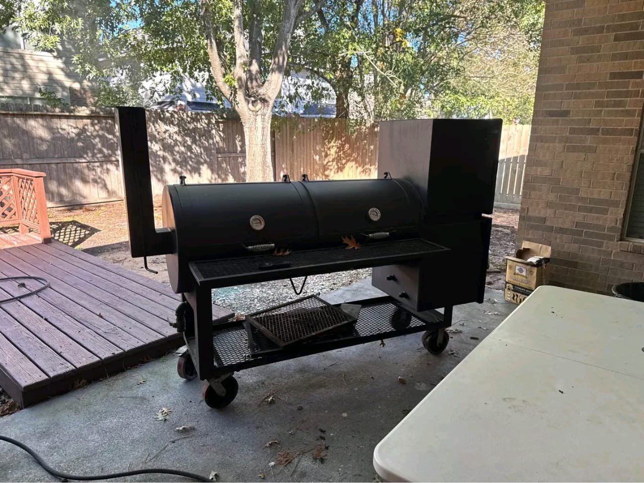 smokers outlet Side Profile – 24x60 Smoker with Warming Oven
