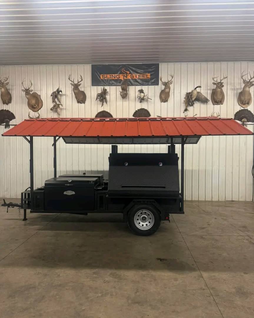 Single Chamber Smoker with Roof Trailer