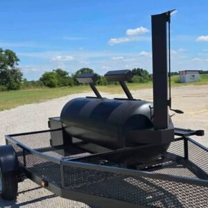 bbq rub​ Skid Trailer Arrangement 1/4 Steel Thickness 250 Gallon Smoker