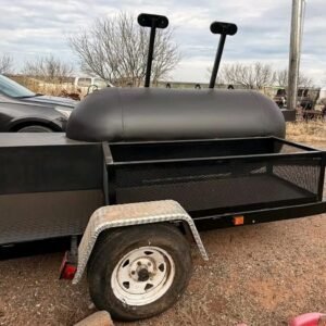Smoker Trailer Tires and Skid Base indian grill