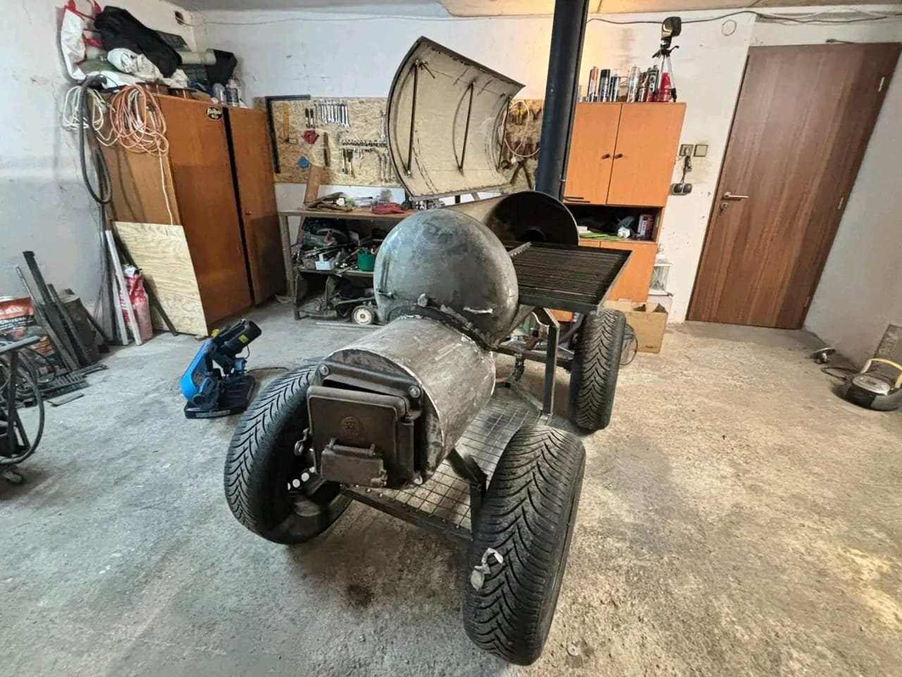 Off-Road Cart Wheels Smoker