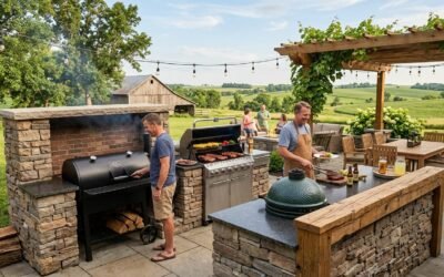 Elite Outdoor cimne Kitchen Ideas in Iowa: Built-In Smokers & Grills for Backyard Living